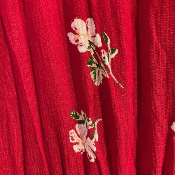 L.O.V. Sz S Oversized Bohemian  Tiered Skirt Balloon Sleeves Lined Maxi Dress - Picture 3 of 11